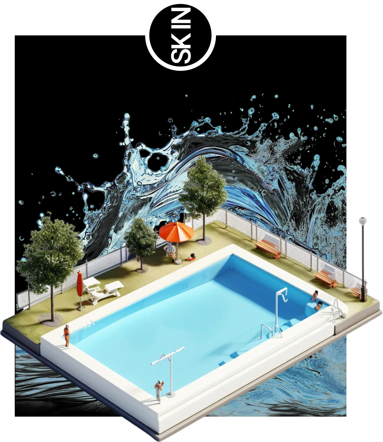 Long-lasting waterproof pool finish